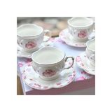 Acar Leonce Porselen 6 Lı Pearl Fincan Takımı 90 ml - Renkli