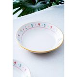 Acar Livaldi 6 Parça Seramik Yemek Tabağı 19 cm Çiçek Desenli Şık Tasarım