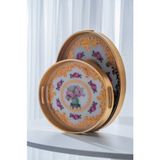 Acar Lüx Poliüretan 2 Li Oval Aynalı Tepsi - 43 x 30 cm