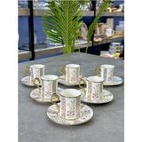 Acar Lüx Porselen 6 Lı Cecil Fincan Takımı - Renkli - 100 ml