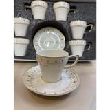 Acar Made With Love Porselen 6 Lı Kahve Fincan Takımı 8176 - Renkli - 90 ml