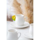 Acar Marlie 6 Kişilik Kahve Fincanı Takımı - 90 ml - Beyaz