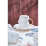 Acar Marlow 6 Kişilik Kahve Fincan Takımı - 90 ml - Beyaz
