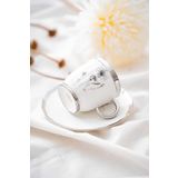 Acar Melody 6 Kişilik Porselen Kahve Fincanı Takımı 90 Ml 5142 Silver Model-1