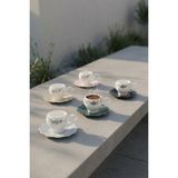 Acar Melora 6 Kişilik Porselen Kahve Fincanı Takımı - 90 ml - Renkli