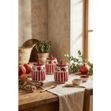 Acar Narlı Porselen 3 Lü Kavanoz - Kırmızı - 1,5 lt