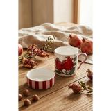 Acar Nuances Pembe Porselen Kupa 2 Parça 300ML - YOK - Kırmızı - Beyaz