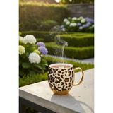 Acar Ortigia Leopar Desenli Kupa | 200 ml Dekoratif Kahve ve Çay Kupası - Kahverengi