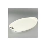 Acar Perla Lüx Porselen Düz Oval Büyük 30x17 cm Kayık Servis