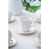 Acar PORWM-06188 Regina Gold 6lı Çay Fincanı Takımı - Altın