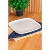 Acar Pure Royal Kare Tabak 26.5 cm Porselen Modern Tasarım Şık Görünüm