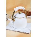 Acar Qualita Emaye Fit Beyaz Demlik - 2250 Ml
