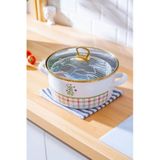 Acar Qualita Vera Emaye 22 cm Beyaz Kızartma Tenceresi