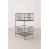 Acar Raf Katlanır Sepet Çift Katlı Tel Sepet 53x53 Cm