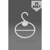Acar Raf Şal Ve Eşarp Askısı Şeffaf Plastik Askı 25 Adet (19 Cm)