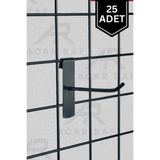 Acar Raf Siyah Tel Pano Kancası 25 Adet 25 Cm Raf Ve Tel Askısı Tel Çubuk
