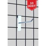 Acar Raf Tel Pano Kancası 25 Adet 10 Cm Raf Ve Tel Askısı Tel Çubuk