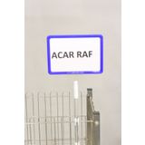 Acar Raf Ürün Tanıtım Çerçevesi Plastik Ve Yaylı Fiyat Etiketliği A5 Çerçeve Mavi