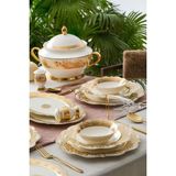 Acar Rosalind 60 Parça Bone China Emboss Gold Yemek Takımı GBY-0