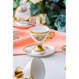 Acar Rosanna 6 Kişilik Kahve Fincanı Takımı - 90 Ml renkli