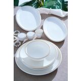 Acar RUI-07176/1 Wilhide 12 Kişilik 54 Parça Porselen Beyaz Yemek Takımı