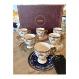ACAR Sasha 6 Kişilik Renkli Kahve Fincan Takımı - 90 ml