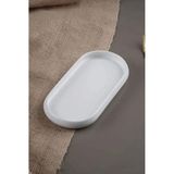 Acar SCT-21-0233 Bianco Perla 6 Adet Porselen Oval Kayık Tabak 22.8X10.5 cm - Yok - Beyaz