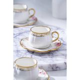 Acar Sienna 6 Kişilik Kahve Fincanı Takımı - 90 ml - Renkli