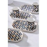 Acar Skye 6 Kişilik Kahve Fincanı Takımı - 100 ml - Pudra KAI-069 - Renkli - 90 ml