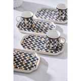 ACAR Skye 6 Kişilik Siyah Kahve Fincanı Takımı - 90 ml KAI-06904/6-SYH Siyah KAI-06904/6-SYH