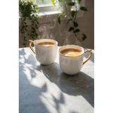 Acar Sora 2 li Porselen Kahve Fincanı - 90 ml - Beyaz