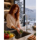 ACAR SU ARMATÜRLERİ Esperto Spiralli Kuğu Evye Bataryası Acar 32.01.301 - Gümüş
