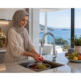 ACAR SU ARMATÜRLERİ Gon Spiralli Arıtma Çıkışlı Evye Bataryası Acar 05.01.361K - Gümüş