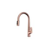 ACAR SU ARMATÜRLERİ ROZA BRONZ SERİSİ, SPİRALLİ EVİYE BATARYASI, SPİRALLİ MUTFAK BATARYASI