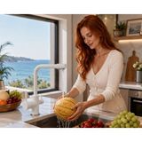 Acar Su Armatürleri Safir White Arıtma Çıkışlı Evye Bataryası Acar 14.01.384