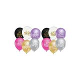 Acar Süs Karışık Renkli Bride Tobe Metalik Balon 12 Inch 30 Adet
