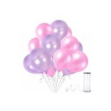 Acar Süs Lila Pembe Metalik Balon 12 Inch 30 Adet
