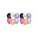 Acar Süs Metalik Balon Karışık Renkli Bride Tobe 12 Inch 20 Adet