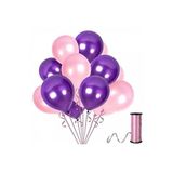 Acar Süs Mor Pembe Metalik Balon 12 Inch 20 Adet
