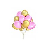 Acar Süs Pembe Altın Metalik Balon 12 Inch 100 Adet