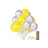 Acar Süs Sarı Gümüş Metalik Balon 12 Inch 100 Adet