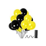 Acar Süs Sarı Siyah Metalik Balon 12 Inch 30 Adet