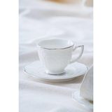 Acar SYT-06057 Octavıa 6 Lı Kahve Fincan Takımı - Beyaz - 90 ml