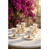 Acar Theo 6 Kişilik Porselen Kahve Fincan Takımı - 90 ml - Renkli