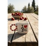 Acar Valentine Love Porselen Kupa - 425 ml - Renkli