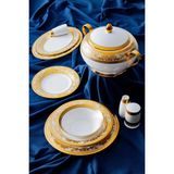 Acar VIC-06683/1 Morwenna Beyaz-Gold 60 Parça 12 Kişilik Yemek Takımı