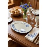 ACAR Vintage Garden Oval Tabak-21x14 Cm TKEBT Mavi