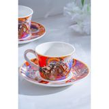 Acar Whisper 6 Kişilik Porselen Kahve Fincanı Takımı - 200 ml - Renkli