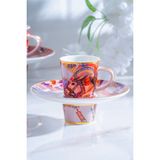 Acar Whisper 6 Kişilik Porselen Kahve Fincanı Takımı - 90 ml - Renkli