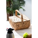 ACAR Wicker Kapaklı Hasır Piknik Sepeti - 32 cm ACR-296/6 Kahverengi ACR-296/6